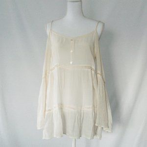 White Off Shoulder Peasant Top